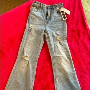 Brand new cropped flare jeans
